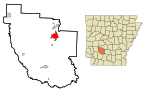 Clark County Arkansas Incorporated and Unincorporated areas Arkadelphia Highlighted